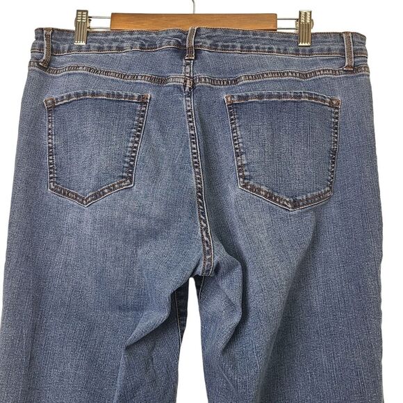 NINE WEST Chrystie Capri Stretched Relaxed-Fit Capri Pant Blue Jeans Size 16 - Picture 5 of 12